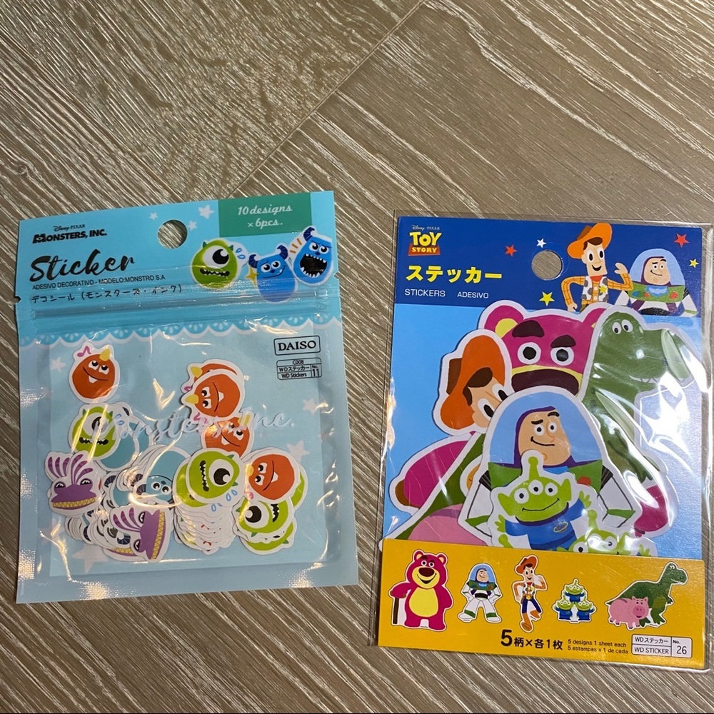 Disney Toy Story / Monsters Inc Sticker Pack